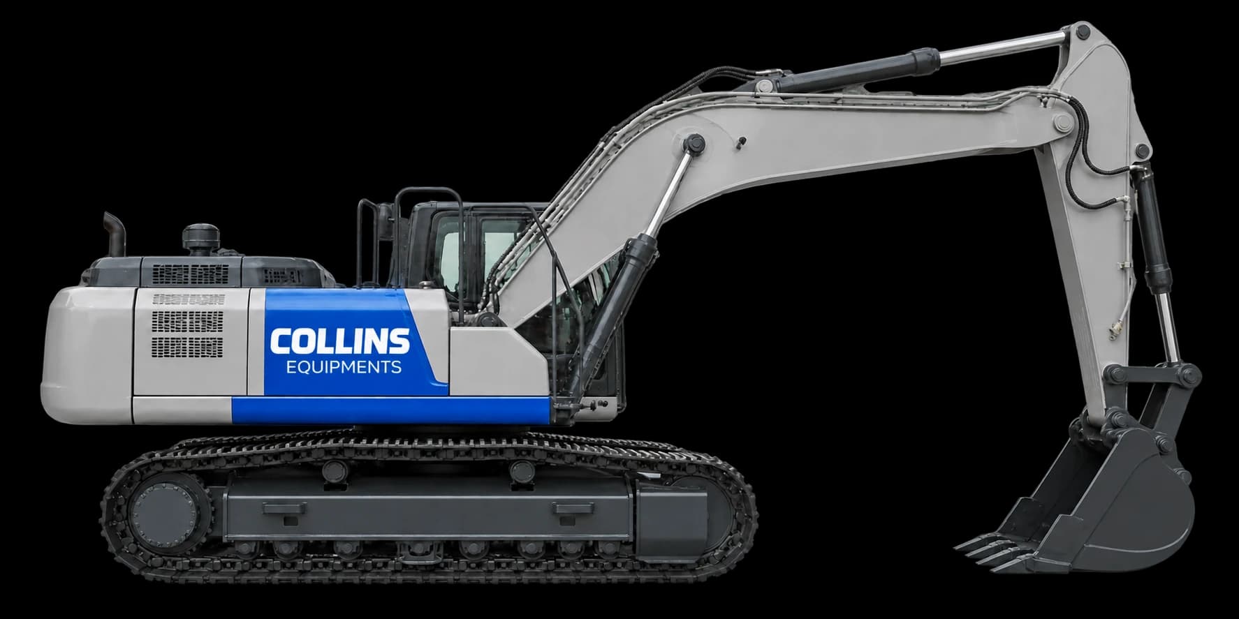 Illustration of a Collins-branded excavator