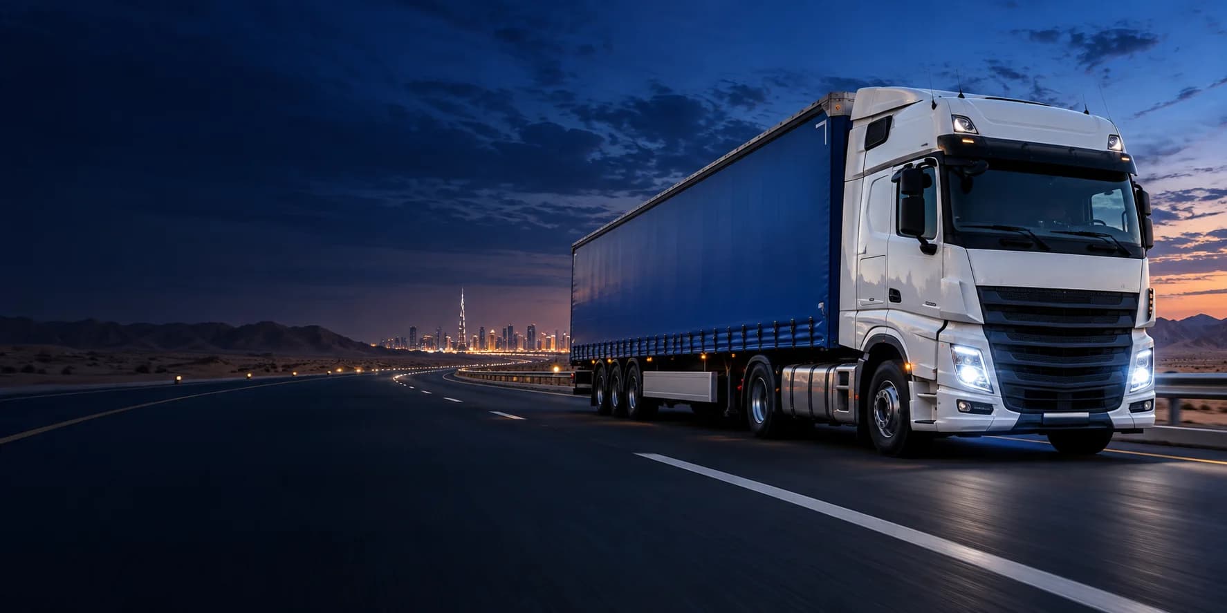 Commercial transport and equipment delivery across the UAE